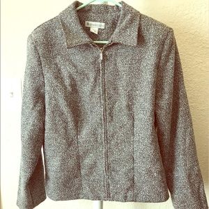 Dressbarn Marled Knit Moto Jacket